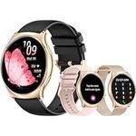 Smart Watches for Women (Answer/Make Calls)1.43AMOLED Ladies Smart Watch for Android Phones and IOS Fitness Tracker Watch with Heart Rate/Sleep Monitor/Waterproof/100+Sport Modes/AI Vioce,Gold watches