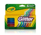 Crayola Glitter Markers, 6 Count