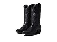 Steve Madden Hayward Western Boot, Black Leather, 6 UK