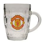 Team Pint Glass Football Fan Club Crest Memorabilia Accessory New Man Utd One Size