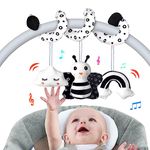 Baby Spiral Hanging Stroller and Car Seat Toys for Babies 0-6 Months Newborn Plush Activity Toys for Bed Bassinet Crib Baby Carrier Gifts