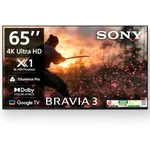 Sony BRAVIA 3 Series 164 cm (65 inches) 4K Ultra HD AI Smart LED Google TV K-65S30B (Black)