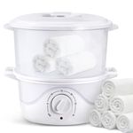 Potuem Towel Warmer, 3L Large Capacity Towel Steamer, Heated Towel Steamer Quick Heating Towel Warmer Fast Heating to 200 ℉ within 10 Minutes, for Spa Facials Barber, Salon Home Use, White