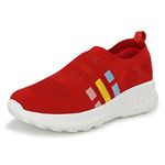 Bourge Womens Micam-z105 Red and Yellow Running Shoes - 3 UK (Micam-z105-3)