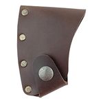 Valhalla Gear, Hatchet Blade Cover Handmade from Full Grain Leather - Protector Case Cover, Small Axe Blade Safety Sleeve, Camping Accessory, Lumberjack Outdoor Essentials - Bourbon Brown