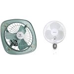 Havells Ventil Air DSP 230mm Exhaust Fan (Pista Green) Platina 400mm Wall Fan (White)