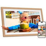 Frameo 15.6 Inch WiFi Digital Photo Frame with 64GB Memory, 1920x1080 FHD IPS Touchscreen Digital Picture Frame, Auto-Rotate, Instant Photo & Video Sharing via Frameo App