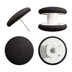 Primpins Duvet Clips - Classic Linen Collection - Locking Pin Fasteners - Keeps Comforter from Shifting in Cover (Set of 4, Black)