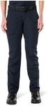 5.11 Tactical Women's Fast-Tac Cargo Professional Uniform Pants, Polyester Ripstop, Dark Navy, 12/Long, Style 64419