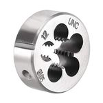 uxcell 9/16-12 UNC Round Die, Machine Thread Right Hand Threading Die, Alloy Tool Steel Screw Thread Cutting Die