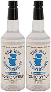 Top Hat Keto Sugar Free Tonic Syrup - 5x Quinine Tonic Water Concentrate - Naturally Sweetened with Monk Fruit - Craft Soda Mixer for Skinny Cocktail Drinks - Just Add Seltzer Water - 32oz, 2 pack
