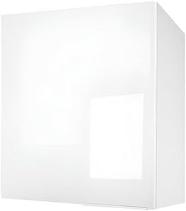 Berlioz créations CP6HB - Mobile alto da cucina con uno sportello, 60 x 34 x 70 cm, colore: Bianco brillante
