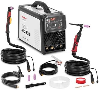 Stamos TRON AIO250 Multiprocess Welder - TIG AC DC - MMA - 250 A - Cut 50 A - Duty Cycle 60% - Pulse Multi Process Welder Multiprocess Welder Welding Machine 3 in 1 MIG TIG Welder