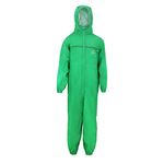 Zorax Boys Girls Green (11-12 Years) Waterproof Windproof Lightweight Kids Rain Suit Coat All in One Dry Suit Puddle Unisex Drip Drop Raincoat