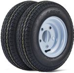 2 Pack 4.80-8 4.80x8 480-8 4.80-8 Trailer Tires with 8'' Rims, 5 Lug on 4.5'', Load Range C, 6PR