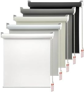 homebox 100% Blackout Roller Window Shades, Window Blinds with Thermal Insulated, UV Protection Waterproof Fabric, roll up and Down Blinds for Home and Office (Grey - 20'' W x 72'' H)