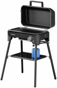 Campingaz Tour & Grill CV Plus Gas Barbecue | Can be Used as Table or Stand Grill | Portable Camping Grill with Lid & Removable Legs | Gas Grill for Camping, Balcony, Patio | Power 2400 W