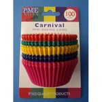 PME BC741 Carnival Paper Baking Cases for Cupcakes, Mini Size, Pack of 100 , 4.5 x 4.5 x 2 cm