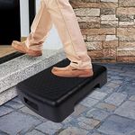 KOVOT Indoor & Outdoor Mobility Step | Measures 17" L x 11.5" W x 4" H & Lightweight | Great for Seniors, Toddlers, Pets and More Black