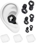 3 Pairs Ear Plugs, Noise Earbuds, Ear Plugs for Noise Reduction – Super Soft, Reusable Hearing Protection in Flexible Silicone for Noise Reduction & Flights (Black, Medium)