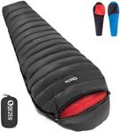 QEZER Ultralight Sleeping Bag for Adults,only 780g Backpacking Sleeping Bag Filled 600+FP Duck Down 5°C 15°C for Camping,and Hiking,Warehouse Outdoor