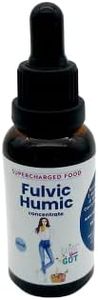 Love Your Gut Fulvic Humic Concentrate by Supercharged Food, for a clean gut and nutrient absorption, a vegan, mineral liquid (30ml)