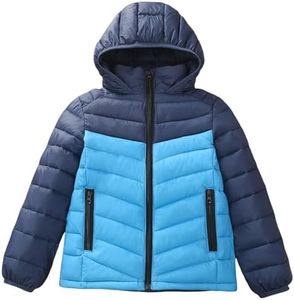 EIGIOO Boys Girls Toddlers Lightweight Hooded Puffer Jacket Kids Winter Coat Warm Comfy Outerwear