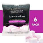 La Nouba Sugar-Free Marshmallows – 6 Bags – 2.7 oz. Each– Low Calorie, Low Carb, Fat-Free and Gluten Free Snack – Traditional Delicious Taste – All Natural and Healthy Marshmallows