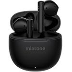 MIATONE Wireless Earbuds, Ear Buds with Bluetooth 5.3 Headphone in-Ear 50H Playtime Stereo Sound with Clear Calls, IPX7 Waterproof Swimming Headphones (Black)