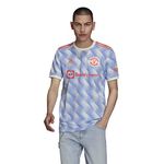 adidas Men's Regular Fit Multicolor Polyester Mufc A Jsy Jersey (Gm4621_L, Clowhi, L)