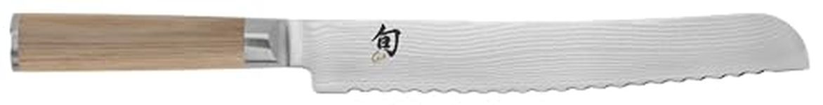 Shun Classic Blonde 9” Bread Knife, Blonde PakkaWood Handle, Full Tang VG-MAX Blade