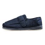 Padders Wrap Wide Fitting Mens Memory Foam Slippers (10, Blue Navy, numeric_10)