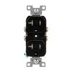 Cooper Wiring Devices TRBR20BKBXSP 20-Amp 3-Wire 125-Volt Tamper Resistant Commercial Grade Duplex Receptacle 2-Pole, Black