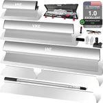 VKE Drywall Skimming Blade, 12"/20"/32"Spatula Blade,39"-82"Extension Handle,Stainless Steel Skimming Blade, Suitable for Wall/Ceiling Smoothing,Drywall Taping Tools with Outer Box,Silver