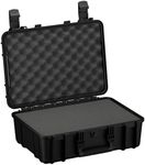 Condition 1 18" Medium Waterproof Hard Case with Foam, Model 801, Portable Protective Storage Box for Travel, Tactical Gear, Made in USA, 18.36"x13.70"x 7.03" Black