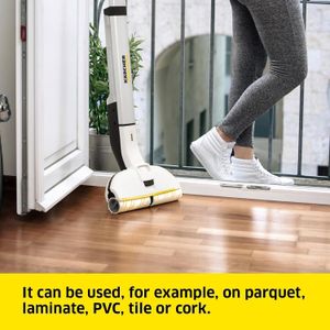 Kärcher EWM 2 Cordless Electric Floor Mop – 2 Microfibre Rollers, 20min Runtime