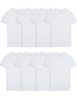 Fruit of the Loom Men's Lightweight Active Cotton Blend Undershirts, White, X-Large