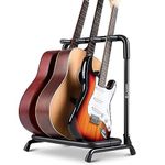 CAHAYA Guitar Stand Multiple Guitar Display Rack Folding Acoustic Guitar Stand Rack For 3 Guitars