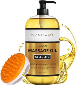 Anti Cellulite Massage Oil with Cellulite Massager- 100% Natural Cellulite Treatment, Deeply Penetrates Skin to Break Down Fat Tissue- Firms, Tones, Tightens & Moisturizes Skin