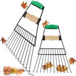 Hortem Leaf Scoops Heavy Duty, Garden Leaf Grabber Metal, Leaf Claws Hand Rakes for Picking Up Leaves