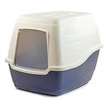 KCT Enclosed Hooded Large Cat Litter Box/Tray/Pet Loo - Blue