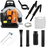 Leaf Blower Cordless, 63CC Gas Leaf Blower, Backpack Leaf Blower, 2-Stroke Engine, Gas Powered Leaf Blower, Snow Blower for Cleaning Leaves, Dust, Snow on Lawn, Yard (63CC-EB650)