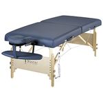 Master Massage Coronado Therma Top™ Portable Massage Table Heated with Warming Top and 3-Inch Foam Cushioning- Tattoo Bed, Lash Table- Royal Blue (30” x 84”)