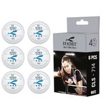 KONEX 40+ Plastic Table Tennis Balls Pack of 6 | High Performance 3-Star ABS TT Balls for Professional Matches and Training | Ideal for Adults & Kids (White)