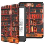 VOVIPO Slimshell Protective Case for All-new Kindle 6 Inch(Fits 2024 and 2022 Releases only,Thin and Lightweight, Foldable Protective Cover-library