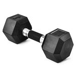 Yes4All Dumbbell Rubber Grip - Premium heavy weight Dumbbell for Multifunctional Full Body Workout and Strength Training - 20lbs