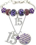 VeryMerryMakering 15th Birthday Bracelet Necklace, recuerdos para 15 anos quinceaneras