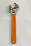 Toolimex Adjustable Wrench, Chrome Plated Finish, PVC Grip for Comfort Handle (15" Inch)