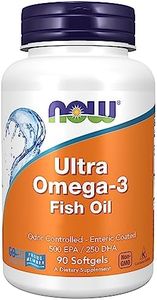 Now Foods, Ultra Omega-3 (EPA et DHA), 90 Capsules, Testé en Laboratoire, Sans Gluten, Sans OGM