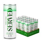 SERVED – Premium Vodka, Lime & Soda. 4% ABV, 95 Calories, Infused with Wonky Fruit, Vegan (12 x 250ml Cans)